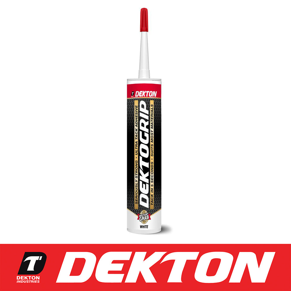 Dekton Dektogrip Multipurpose Grab Tack Adhesive Mastic Glue Strong Bond 290ml Dekton Dektogrip Multipurpose Grab Tack Adhesive Mastic Glue Strong Bond 290ml